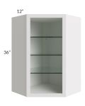 Tuscan Cloud 24x36 Corner Wall Cabinet (No Door) To Be Used With A Glass Door