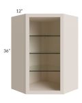 24x36 Corner Wall Cabinet (No Door) To Be Used With A Glass Door