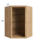 Midtown Timber Shaker 24x36 Corner Wall Cabinet (No Door) To Be Used With A Glass Door