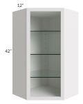 Tuscan Cloud 24x42 Corner Wall Cabinet (No Door) To Be Used With A Glass Door