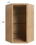 Vienna Timber 24x42 Corner Wall Cabinet (No Door) To Be Used With A Glass Door