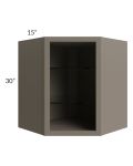Tuscan Stone 27x30 Corner Wall Cabinet (No Door) To Be Used With A Glass Door