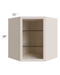 27x30 Corner Wall Cabinet (No Door) To Be Used With A Glass Door