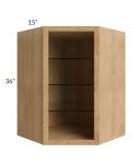 Midtown Timber Shaker 27x36 Corner Wall Cabinet (No Door) To Be Used With A Glass Door
