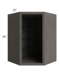 27x36 Corner Wall Cabinet (No Door) To Be Used With A Glass Door