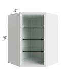 27x36 Corner Wall Cabinet (No Door) To Be Used With A Glass Door