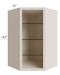 27x42 Corner Wall Cabinet (No Door) To Be Used With A Glass Door