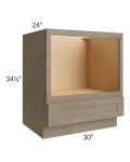 Cobblestone Grey 30" Base Microwave Cabinet