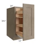Cobblestone Grey 12" Spice Rack Base Cabinet