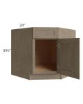 Cobblestone Grey 36" Diagonal Corner Sink Base Cabinet