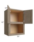Cobblestone Grey 30x42 Microwave Cabinet