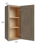 Cobblestone Grey 15x36 Wall Cabinet