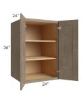 Cobblestone Grey 24x36x24 Split Pantry Wall Cabinet