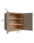 Cobblestone Grey 30x30x24 Split Pantry Wall Cabinet