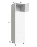 Milan White Matte 24x90 Combo Oven Cabinet