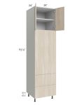 Milan Natural 24x96 Combo Oven Cabinet