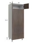 Milan Cafe 30x84 Double Oven Cabinet