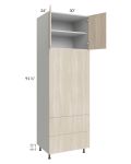 Milan Natural 30x96 Combo Oven Cabinet
