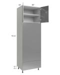 Milan Grey Gloss 30x96 Combo Oven Cabinet