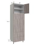 Milan Hazel 30x96 Combo Oven Cabinet