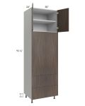 Milan Cafe 30x96 Combo Oven Cabinet