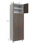 Milan Cafe 30x96 Double Oven Cabinet