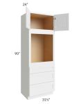 Southport White Shaker 31.5x90 Oven Cabinet