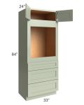Midtown Pistachio Green Shaker 33x84 Oven Cabinet