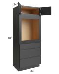 Vienna Black 33x84 Oven Cabinet