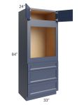 Bayville Blue 33x84 Universal Oven Cabinet