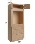 Asheville Rift Oak Shaker 33x84 Universal Oven Cabinet