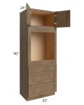 Midtown Mocha Shaker 33x90 Oven Cabinet