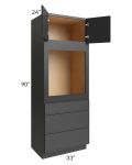 Vienna Black 33x90 Oven Cabinet