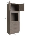 Natural Grey Shaker 33x90 Oven Cabinet