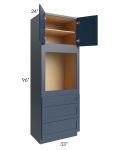 Midtown Blue Shaker 33x96 Oven Cabinet
