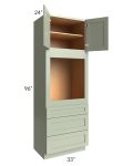 Midtown Pistachio Green Shaker 33x96 Oven Cabinet