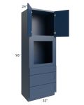Portland Navy Blue 33x96 Oven Cabinet