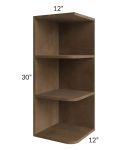 Midtown Mocha Shaker 12x30 Open End Wall Cabinet