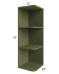 Midtown Hunter Green Shaker 12x36 Open End Wall Cabinet