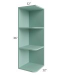 Midtown Mint Green Shaker 12x36 Open End Wall Cabinet