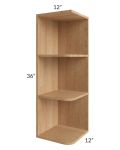 Midtown Timber Shaker 12x36 Open End Wall Cabinet