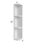 Belfast White 6x30 Open End Wall Cabinet