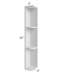 Belfast White 6x36 Open End Wall Cabinet