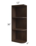 Tuscan Kona Brown 6x30 Open End Wall Cabinet – Left Opening