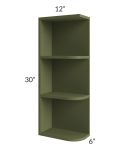 Midtown Hunter Green Shaker 6x30 Open End Wall Cabinet – Left Opening
