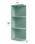Midtown Sage Green Shaker 6x30 Open End Wall Cabinet – Left Opening