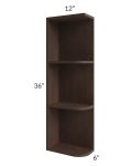 Tuscan Kona Brown 6x36 Open End Wall Cabinet – Left Opening