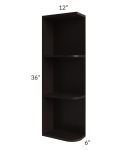 Salem Dark Grey 6x36 Open End Wall Cabinet – Left Opening