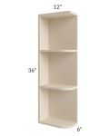 Midtown Java Shaker 6x36 Open End Wall Cabinet – Left Opening