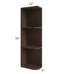 Vienna Kona Brown 6x36 Open End Wall Cabinet – Left Opening